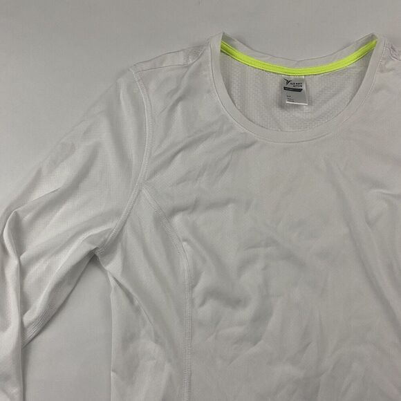 Old Navy Active Go-Dry White Running Lightweight Long Sleeve Mesh T-Shirt Sz S - Picture 5 of 9